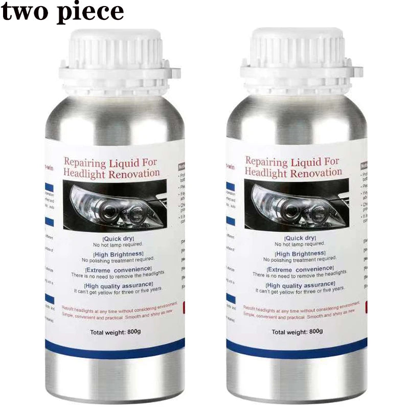 800ML Headlight Restoration Fluid – Professional Headlight Polishing &amp; Renewal Solution