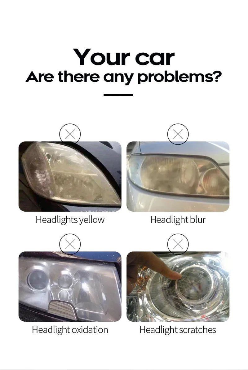 800ML Headlight Restoration Fluid – Professional Headlight Polishing &amp; Renewal Solution