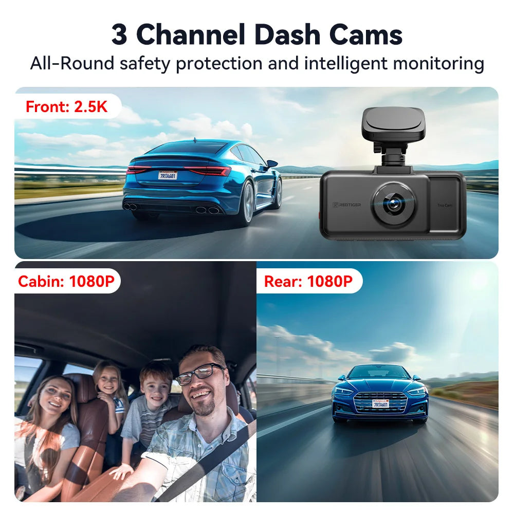 RedTiger 4K Ultra HD Dash Cam with GPS & WiFi