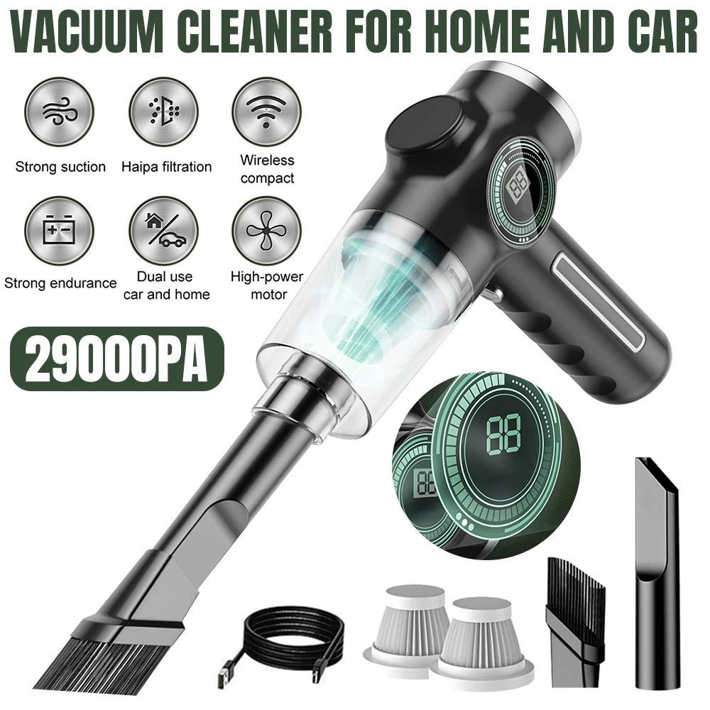 Wireless Handheld Car Vacuum Cleaner – High Power 120W Portable Air Duster & Vacuum