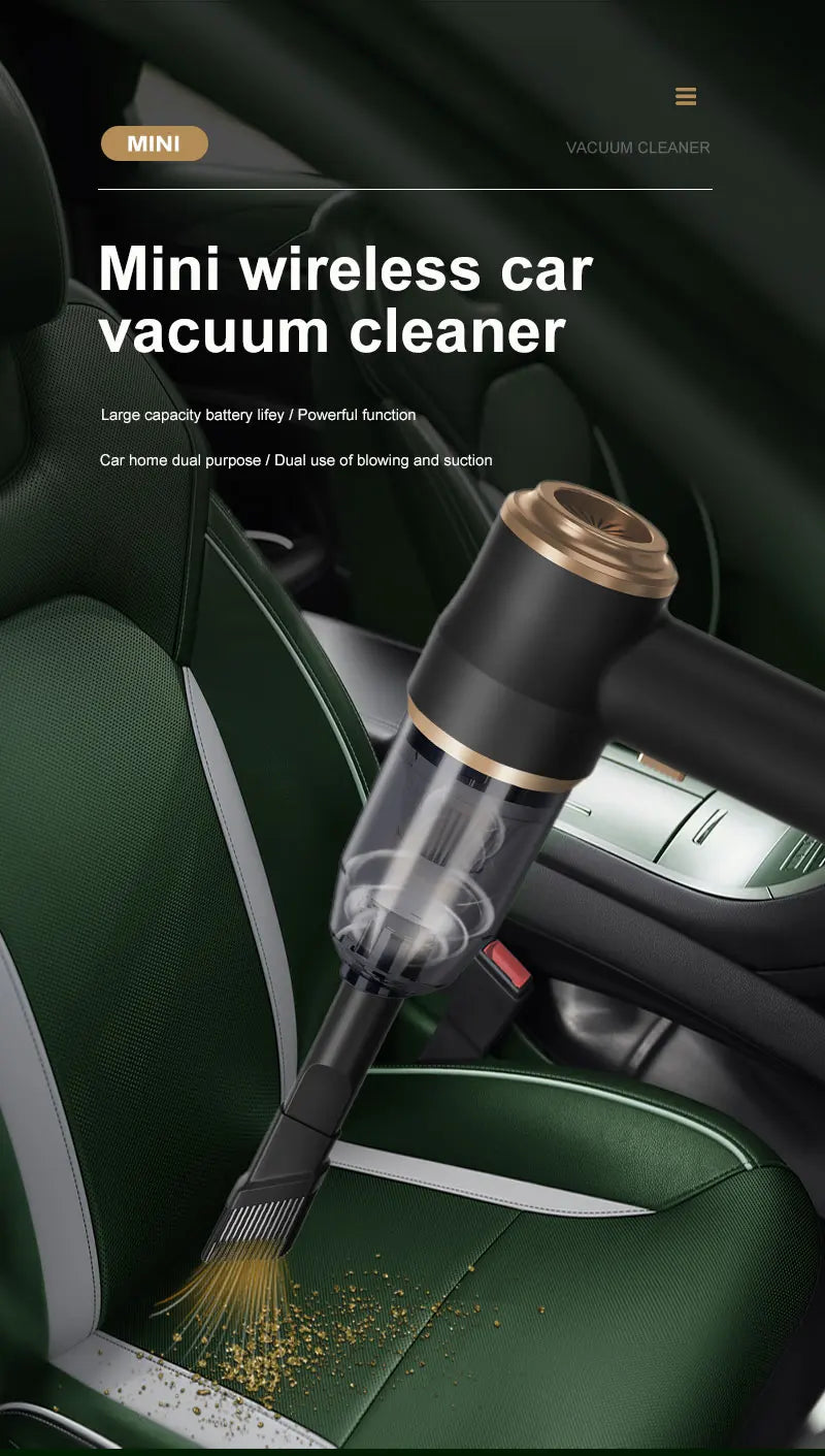 High Power 2-in-1 Car Blower Vacuum | Portable Cordless Auto & Home Cleaning Tool