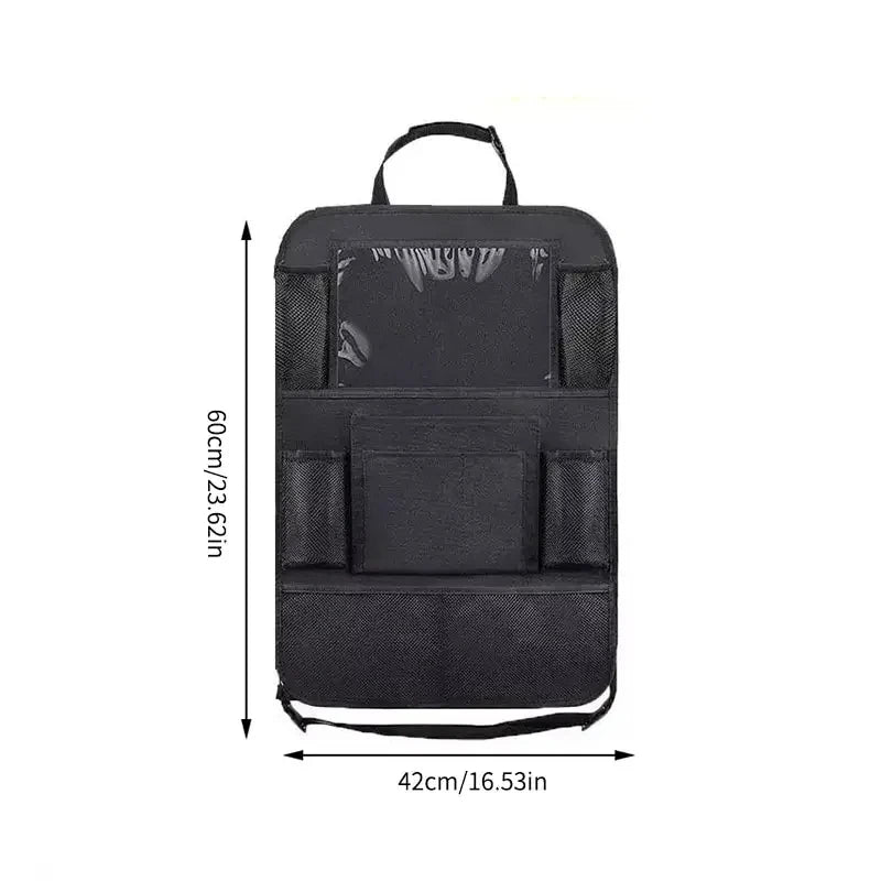 Car Back Seat Organizer with Tablet Holder – Multi-Pocket Storage & Seat Protector