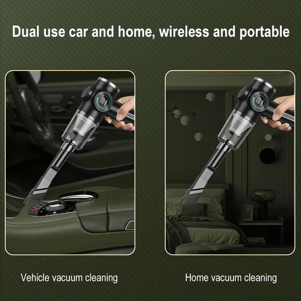 Wireless Handheld Car Vacuum Cleaner – High Power 120W Portable Air Duster & Vacuum