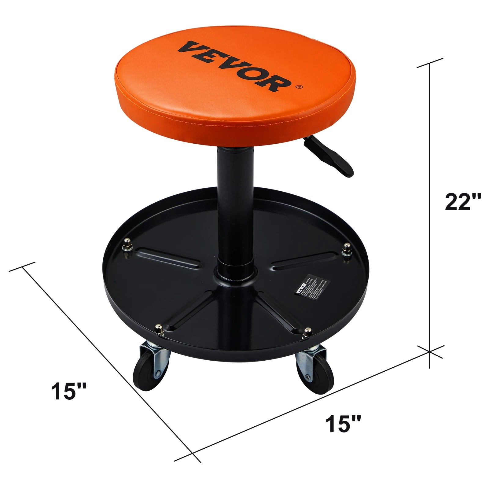 Rolling Pneumatic Mechanic Stool – Adjustable Garage Seat with Tool Tray & 360° Casters