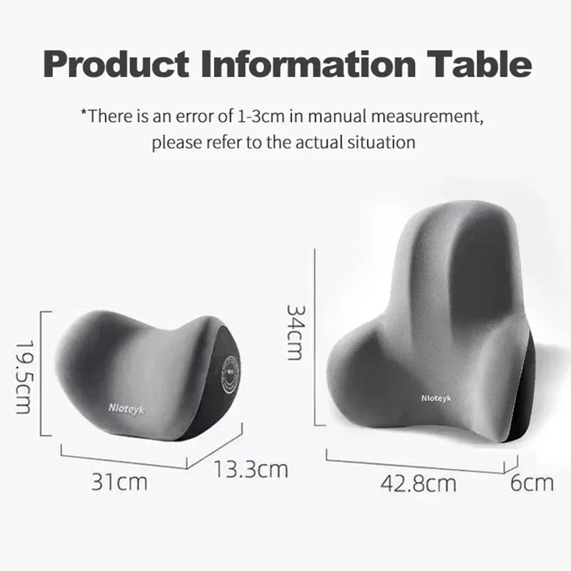 Memory Foam Car Headrest & Lumbar Support Set – Ergonomic Neck & Back Cushion